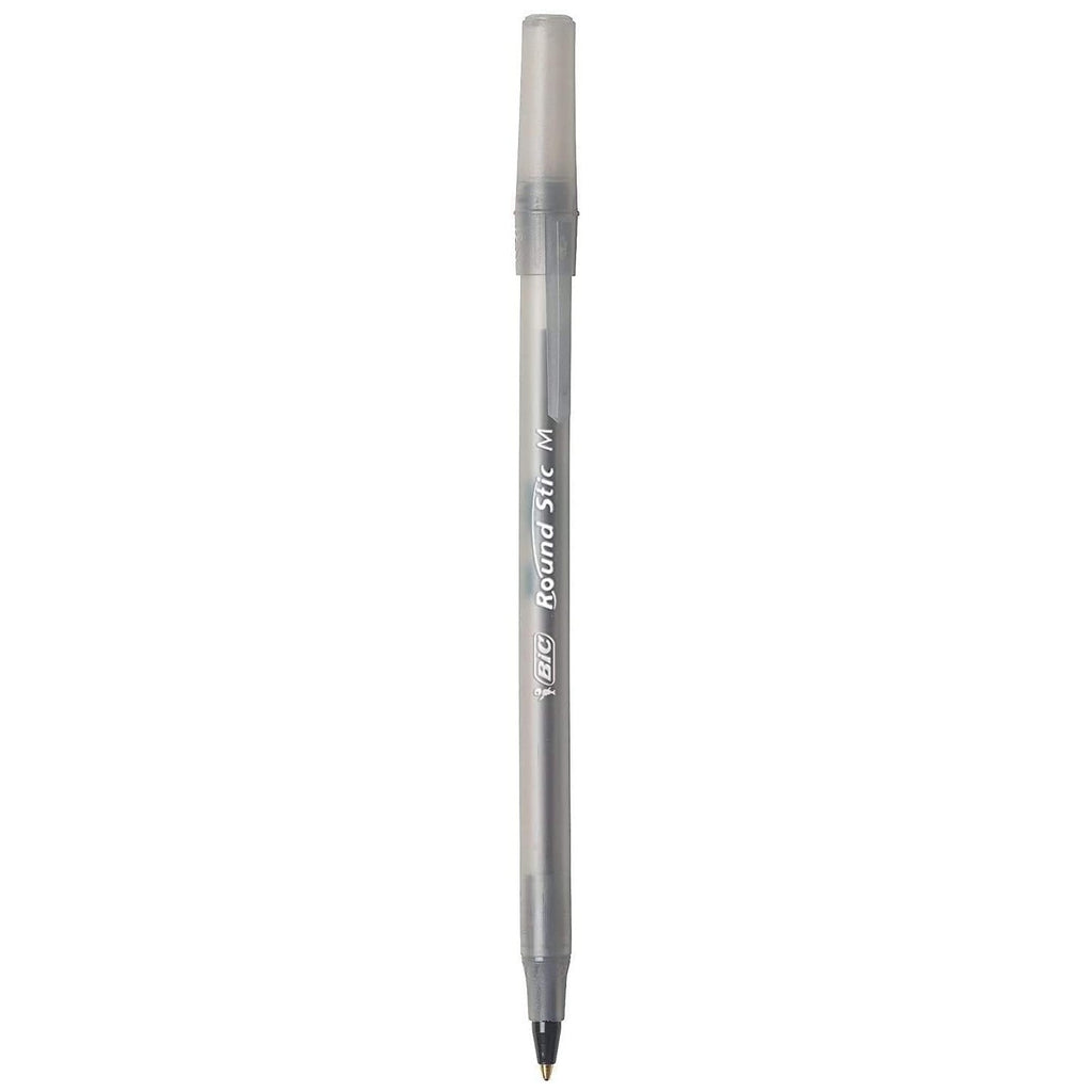 BIC Round Stic Xtra Life Ballpoint Pens - 1mm, Pack of 96 Black Pens
