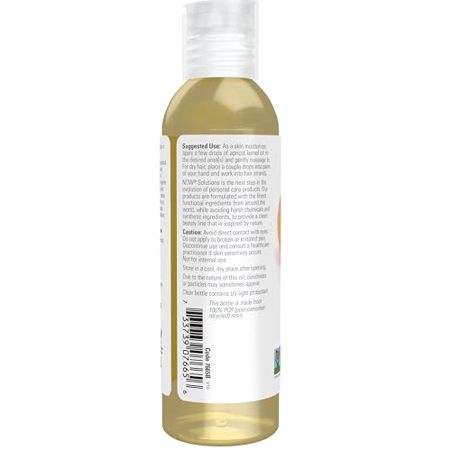 Buy now NOW Foods Solutions, Apricot Kernel Oil, Hair Moisturizer, Rejuvenating Skin Oil, Softens Fine Lines, 4-Ounce at indiglob india