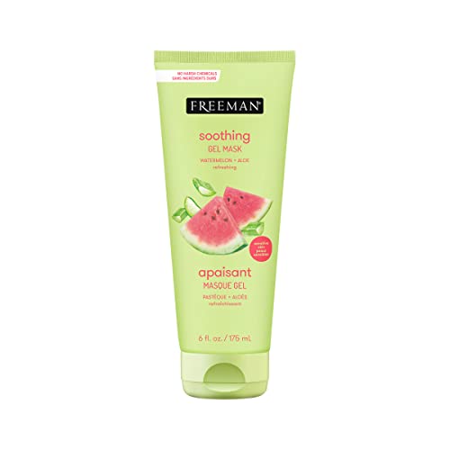 Buy now Freeman Soothing Watermelon & Aloe Gel Facial Mask, Hydrates, Nourishes, & Soothes Irritated Skin, Cooling, Calming Gel Face Mask, For Sensitive & Break-Out Prone Skin, 6 fl.oz. Tube, 1 Count at indiglob india