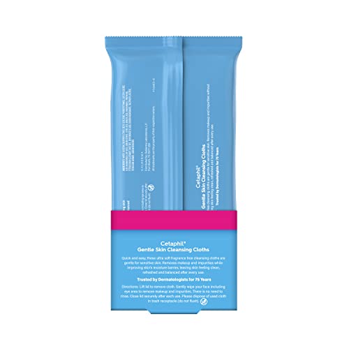 Buy now Cetaphil Gentle Makeup Removing Face Wipes, Daily Cleansing Facial Towelettes Gently Remove Makeup, Fragrance and Alcohol Free, 25 Count at indiglob india