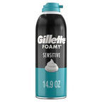 Buy now Gillette Foamy Sensitive Shave Foam for Men, Protection Against Shaving Irritation, Quick and Smooth Shave, sensitive skin, shaving cream, 14.9oz at indiglob india