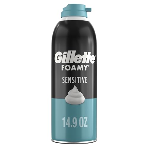 Buy now Gillette Foamy Sensitive Shave Foam for Men, Protection Against Shaving Irritation, Quick and Smooth Shave, sensitive skin, shaving cream, 14.9oz at indiglob india
