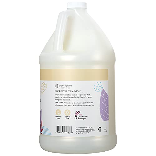 Buy now Ginger Lily Farms Botanicals All-Purpose Liquid Hand Soap Refill, Fragrance Free, 100% Vegan & Cruelty-Free, 1 Gallon at indiglob india