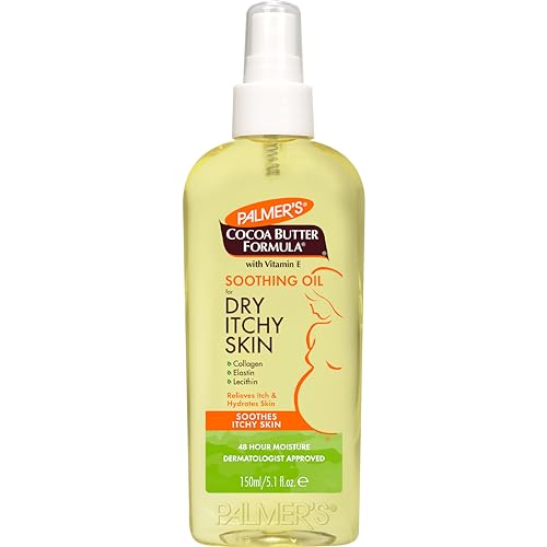 Buy now Palmer's Cocoa Butter Formula Soothing Oil with Vitamin E, Dry, Itchy Skin Relief, Anti-Itch Body Oil, 5.1 Ounces at indiglob india