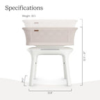 Buy now UPPAbaby Soma Smart Bassinet ƒ?? 5 motions + 5 speeds + 4 Sounds with MotionSync Technology ƒ?? Height Adjustable ƒ?? Included Mattress, Sheet + Storage Basket ƒ?? Charlie (Sand M??lange) at indiglob india