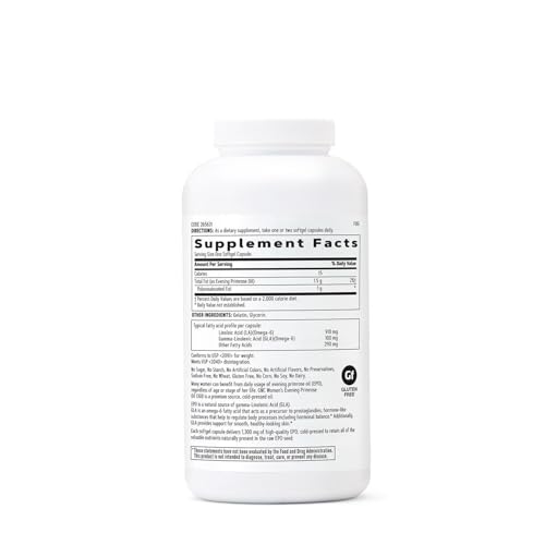 Buy now GNC Women's Evening Primrose Oil (EPO) 1300 mg | Supports Hormonal Balance, Immunity, Healthy Skin and Heart Health | Daily Vitamin | 180 Softgel Capsules at indiglob india