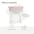 Buy now UPPAbaby Soma Smart Bassinet ƒ?? 5 motions + 5 speeds + 4 Sounds with MotionSync Technology ƒ?? Height Adjustable ƒ?? Included Mattress, Sheet + Storage Basket ƒ?? Charlie (Sand M??lange) at indiglob india