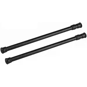 Buy now Tension Rods, 4 Pack 15.7-28 Inches Adjustable Spring Steel Cupboard Bars Tension Curtain Rod Shower Rod Extendable Width 28-48 inch Black02 at indiglob india