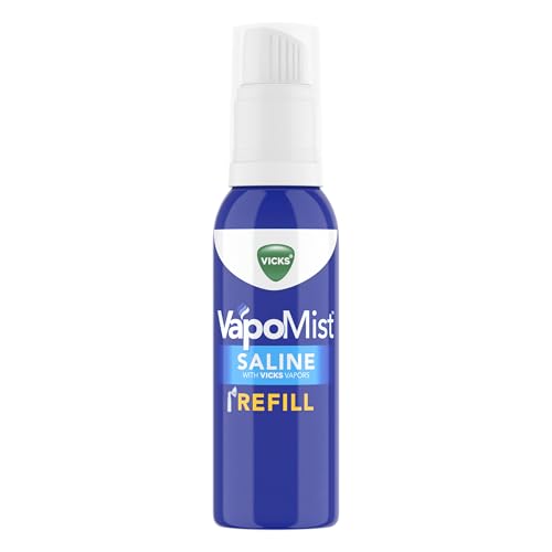 Buy now Vicks VapoMist Saline Refill, Gentle Saline Mist with Soothing Vicks Vapors, Non- Medicated, 1.7 oz at indiglob india