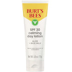 Buy now Burt's Bees SPF 30 Calming Day Face Lotion With Aloe and Rice Milk for Sensitive Skin, Sunscreen Face Lotion Soothes Redness and Irritation, 99.4 Percent Natural Origin Skin Care, 1.8 oz. Tube at indiglob india