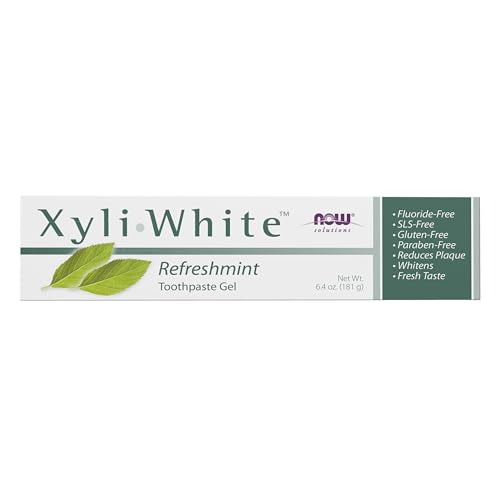 Buy now NOW Foods Solutions, XyliwhiteÆ’?â€º Toothpaste Gel, Refreshmint, Cleanses and Whitens, Fresh Taste, 6.4-Ounce at indiglob india