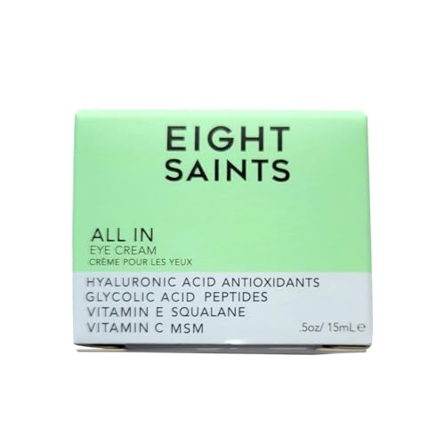 Buy now Eight Saints Skin Care All In Eye Cream, Natural and Organic Anti Aging Under Eye Cream to Reduce Puffiness, Wrinkles, and Under Eye Bags, Dark Circles Under Eye Treatment, 0.5 Ounces at indiglob india