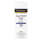 Buy now Neutrogena Age Shield Face Oil-Free Sunscreen Lotion with Broad Spectrum SPF 70, Non-Comedogenic Moisturizing Sunscreen to Help Prevent Signs of Aging, PABA-Free, 3 fl. oz. at indiglob india