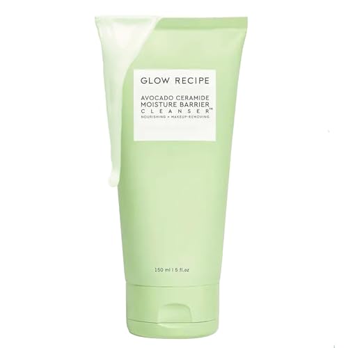 Buy now Glow Recipe Avocado Ceramide Facial Cleanser for Dry Skin - Hydrating Gel to Foaming Face Wash for Women & Men - Gentle Moisture Barrier Repair with Hyaluronic Acid & Colloidal Oatmeal, 150ml at indiglob india
