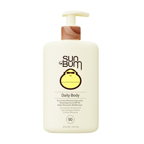 Buy now Sun Bum Daily SPF 50 Sunscreen Body Lotion - Broad Spectrum Moisturizing Sunscreen with Vitamin E - Vegan and Hawaii 104 Act Compliant (Without Octinoxate & Oxybenzone) - Dermatologist Tested - 8 oz at indiglob india