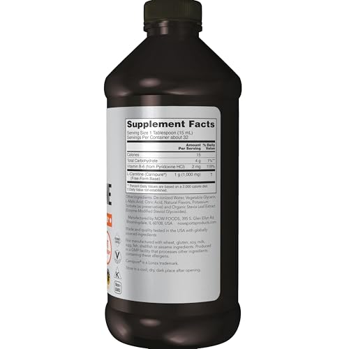 Buy now NOW Sports Nutrition, L-Carnitine Liquid 1,000 mg, Highly Absorbable, Tropical Punch, 16-Ounce at indiglob india