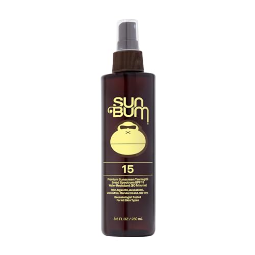 Buy now Sun Bum SPF 15 Moisturizing Tanning Oil - Vegan and Hawaii 104 Act Compliant (Octinoxate & Oxybenzone Free) - Broad Spectrum Moisturizing - UVA/UVB Protection - 8.5 oz at indiglob india