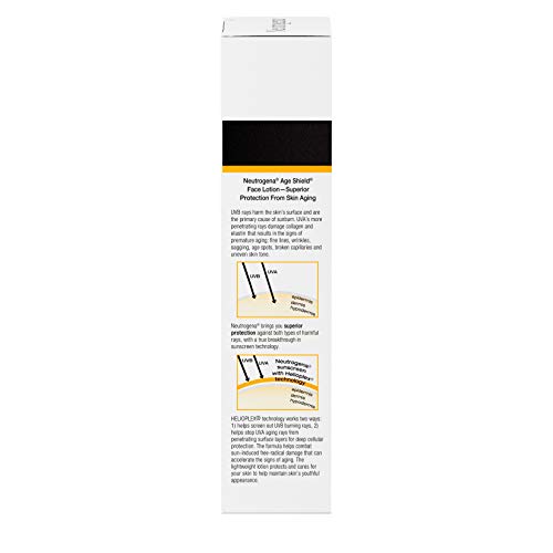 Buy now Neutrogena Age Shield Face Oil-Free Sunscreen Lotion with Broad Spectrum SPF 70, Non-Comedogenic Moisturizing Sunscreen to Help Prevent Signs of Aging, PABA-Free, 3 fl. oz. at indiglob india