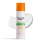 Buy now Eucerin Sun Clear Skin Face Sunscreen Lotion SPF 50 for Acne Prone and Oily Skin, Lightweight Sunscreen with Oil-Absorbing Minerals, Won't Cause Breakouts, Hypoallergenic, 2.5 Fl Oz Bottle at indiglob india