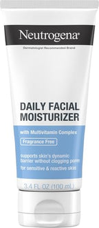 Buy now Neutrogena Fragrance Free Daily Facial Moisturizer, Face & Neck Moisturizer for Sensitive Skin with Vitamin B3, Pro-Vitamin B5 & Vitamin E Supports Skin's Dynamic Barrier, 3.4 fl. oz, Pack of 3 at indiglob india