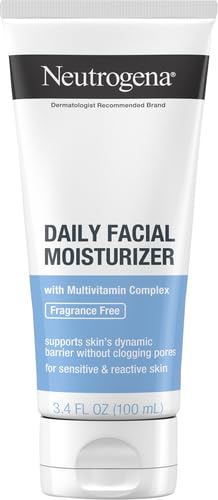 Buy now Neutrogena Fragrance Free Daily Facial Moisturizer, Face & Neck Moisturizer for Sensitive Skin with Vitamin B3, Pro-Vitamin B5 & Vitamin E Supports Skin's Dynamic Barrier, 3.4 fl. oz, Pack of 3 at indiglob india