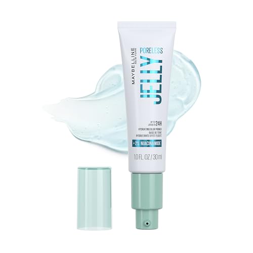 Buy now Maybelline Poreless Jelly Primer, Hydrating, Blurring Makeup Primer with 2% Niacinamide For Up To 24HR Make Up Wear, Clear, 1 Count at indiglob india