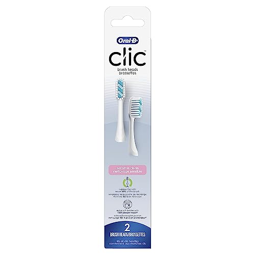 Buy now Oral-B Clic Toothbrush Sensitive Clean Replacement Brush Heads, White, 2 Count (Pack of 3) at indiglob india