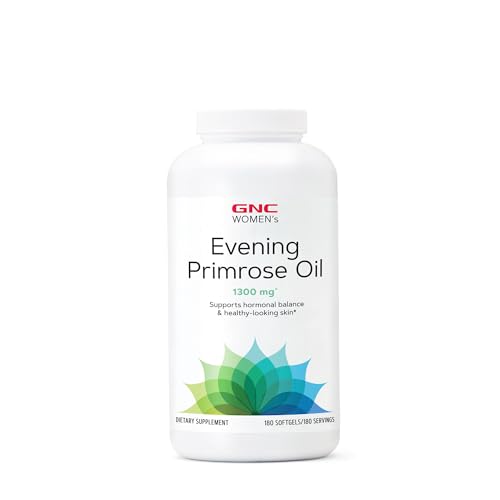 Buy now GNC Women's Evening Primrose Oil (EPO) 1300 mg | Supports Hormonal Balance, Immunity, Healthy Skin and Heart Health | Daily Vitamin | 180 Softgel Capsules at indiglob india