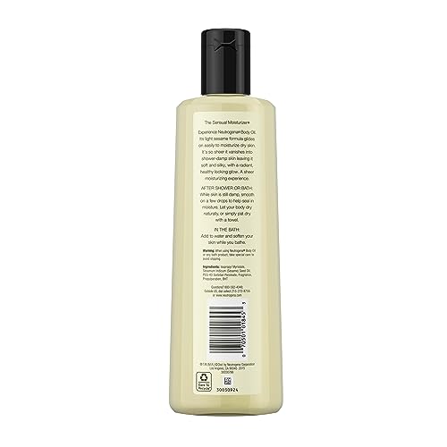 Buy now Neutrogena Body Oil Light Sesame Formula, Twin Pack of 16 fl oz, Radiant Glow Moisturizer for Dry Skin, Bath & Shower Oil For Smooth and Hydrated Skin at indiglob india