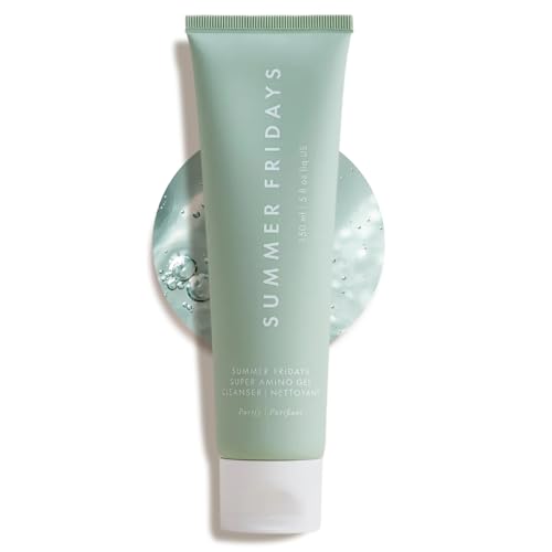 Buy now Summer Fridays Super Amino Gel Cleanser - Gentle Face Cleanser + Makeup Remover - Helps to Calm Irritation, Balance pH, Nourish Skin + Restore Moisture (5 Fl Oz) at indiglob india