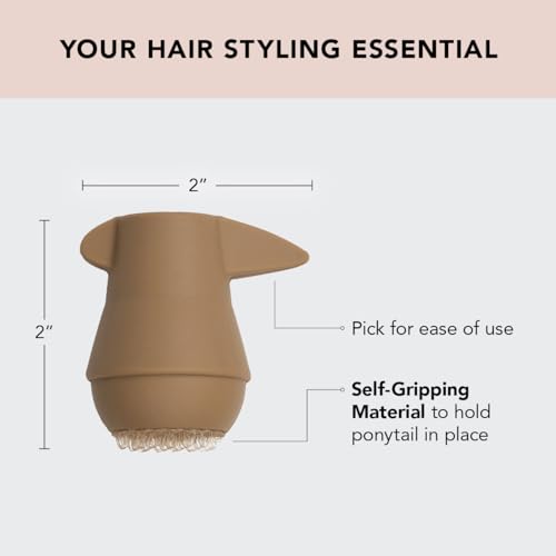 Buy now Kitsch PONYFULL Hair Volumizer Tool - Adds Lift and Style To Your Ponytail | Hair Bun Maker for Women | Ponytail Volumizer, Includes 3 No Snag Elastic Ties | Ideal Gifts for Women - (Blonde) at indiglob india