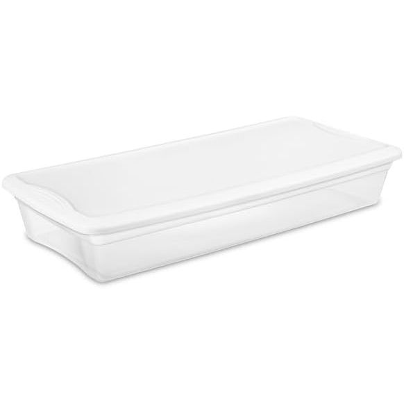 Buy now Sterilite 24-Pack 6 Quart Storage Box, Stackable Clear Plastic Bins with Snap-On Lids - Heavy-Duty Organizing Containers for Closet, Bathroom, and Office 41 Quart 18-Pack at indiglob india