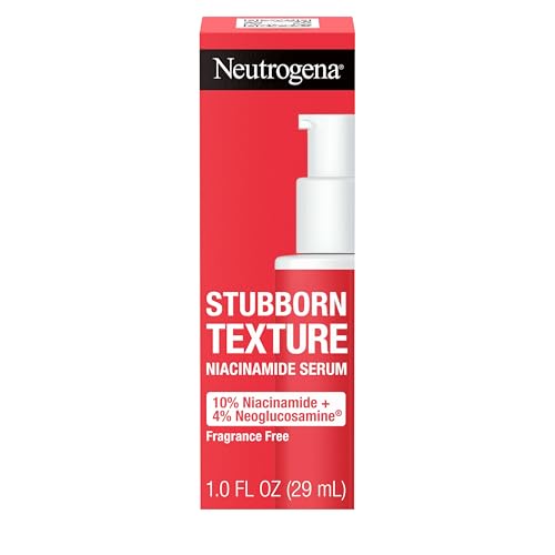 Buy now Neutrogena Stubborn Texture Resurfacing Serum With 10% Niacinamide & 4% Neoglucosamine designed for Acne-Prone, Improves Uneven Skin Tone & Refines Texture, Fragrance-Free, 1 fl. oz at indiglob india