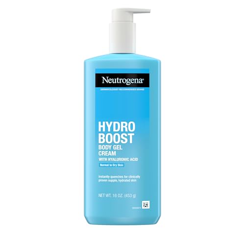 Buy now Neutrogena Hydro Boost Body Gel Cream, Hydrating Body Lotion with Hyaluronic Acid for Normal to Dry Skin, Lightweight Fragrance-Free Hyaluronic Acid Moisturizer, 16 OZ at indiglob india