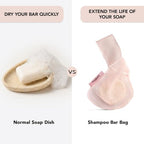Buy now Kitsch Bar Soap Saver Bag â€“ Patented Mesh Bag Soap Holder for Shampoo and Conditioner Bars - Extends Use & Prevents Soggy Mess - Recycled Mesh Beauty Pouch, Eco-Friendly â€“ Blush at indiglob india