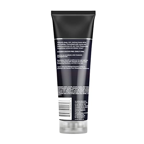 Buy now John Frieda Midnight Brunette Conditioner, Color Deepening Conditioner to Enhance and Refresh Brunette Tones, Infused with Cocoa and Primrose Oil to Nourish and Enhance Brunette Tones, 8.3 Oz at indiglob india