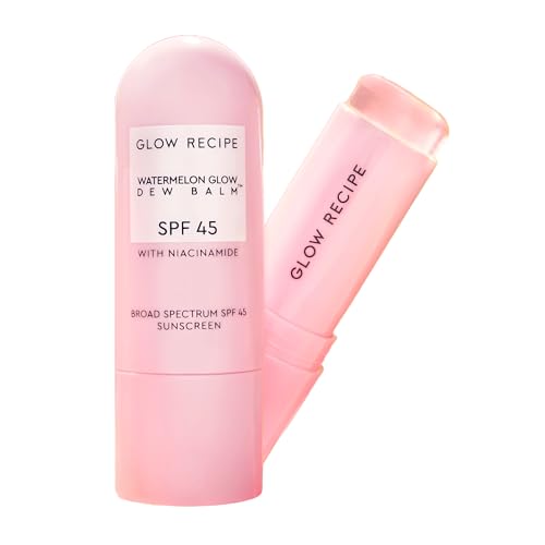 Buy now Glow Recipe Face Sunscreen Stick SPF 45 - Travel Size Roll On Korean Sunscreen with Hydrating Hyaluronic Acid & Niacinamide for a Dewy Glow - No White Cast (.58oz) at indiglob india