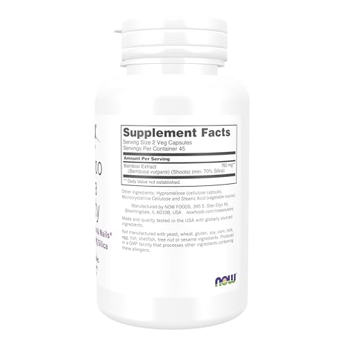 Buy now NOW Foods Solutions, Bamboo Silica Beauty, Support for Hair, Skin & Nails, Standardized to 70% Silica, 90 Veg Capsules at indiglob india