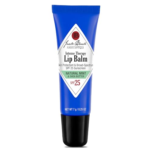Buy now Jack Black Intense Therapy Lip Balm, 0.25-Oz. â€“ Natural Mint & Shea Butter, SPF 25 Sun Protection, Lip Moisturizer, Hydrating Lip Balm with SPF, Long Lasting Treatment at indiglob india