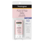 Buy now Neutrogena Pure & Free Baby Mineral Sunscreen Stick with Broad Spectrum SPF 50 & Zinc Oxide, Water-Resistant, Hypoallergenic, Paraben-, Dye- & PABA-Free Baby Face & Body Sunscreen, 0.47 oz at indiglob india