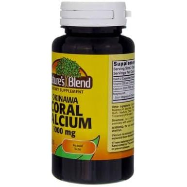 Buy now Nature's Blend Okinawa Coral Calcium 1,000 mg 60 Caps at indiglob india