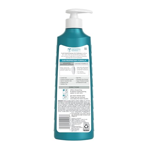 Buy now Curel Hydra Therapy, Itch Defense Moisturizer, Wet Skin Lotion, with Advanced Ceramide Complex, Vitamin E, & Oatmeal Extract, Helps to Repair Moisture Barrier, 12 Oz at indiglob india