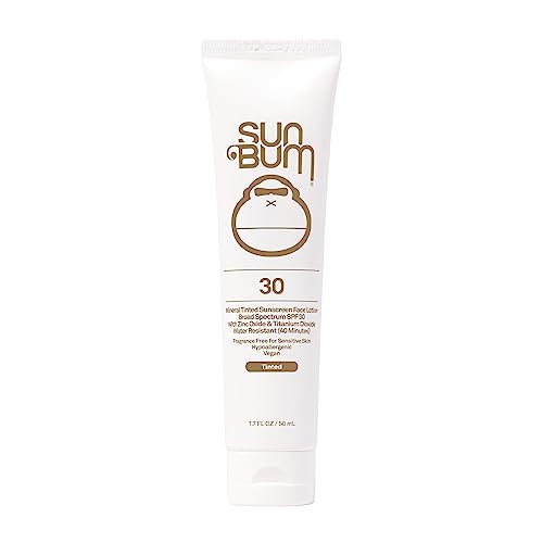 Buy now Sun Bum Mineral SPF 30 Tinted Face Sunscreen - Matte Primer - Broad Spectrum Moisturizing Sunscreen with Vitamin E - Hawaii 104 Act Compliant (Without Octinoxate & Oxybenzone) - Travel Size 1.7 oz at indiglob india