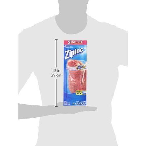 Buy now Ziploc Gallon Food Storage Freezer Bags, New Stay Open Design with Stand-Up Bottom, Easy to Fill, 28 Count at indiglob india