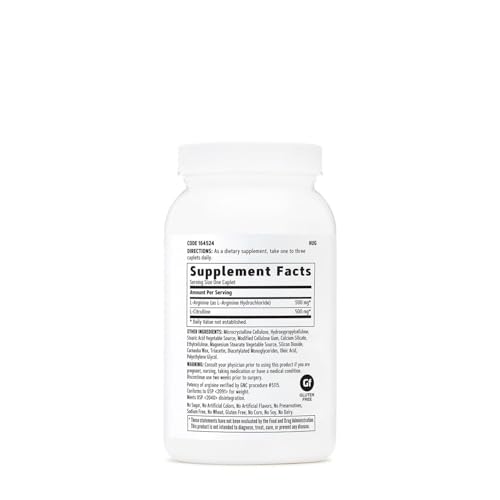 Buy now GNC L Arginine + L Citrulline 500mg Each Supplement, Supports Nitric Oxide Production and Healthy Blood Vessel Tone, 120 Servings at indiglob india