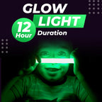Ultra Bright Glow Sticks provide 12 hours of vibrant light, perfect for fun moments. Available in India at Curat Cart.