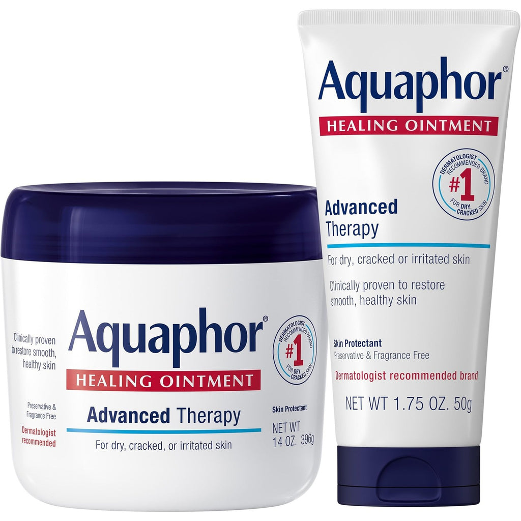 Aquaphor Advanced Therapy Healing Ointment Skin Protectant, 14 OZ | Clinically Proven Skin Protectant Moisturizer for Cracked, Irritated or Dry Skin Relief, Dye and Fragrance Free