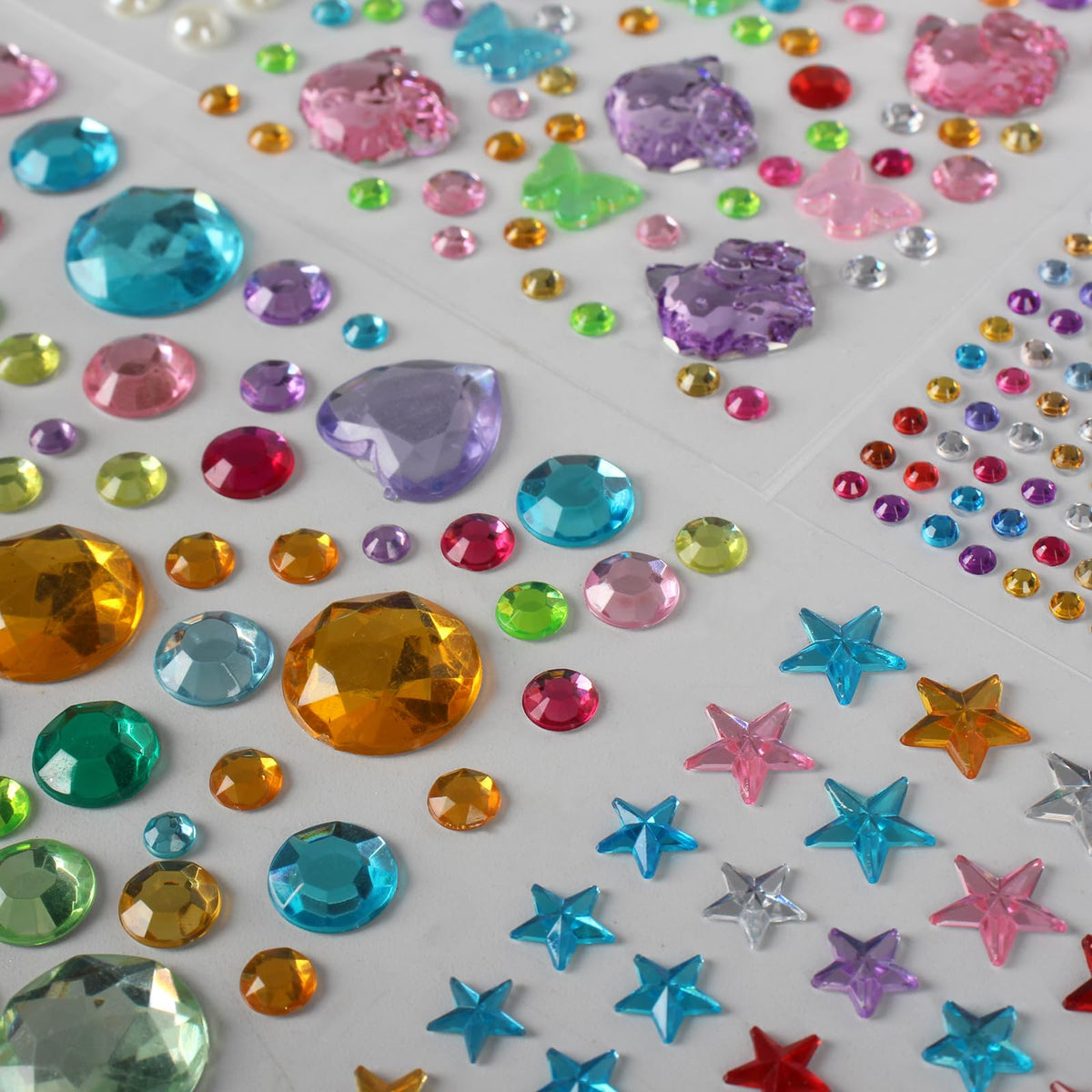 Self Adhesive Jewels for Crafts in vibrant colors, perfect for DIY projects. Available at Curat Cart, 100% Authentic in India.
