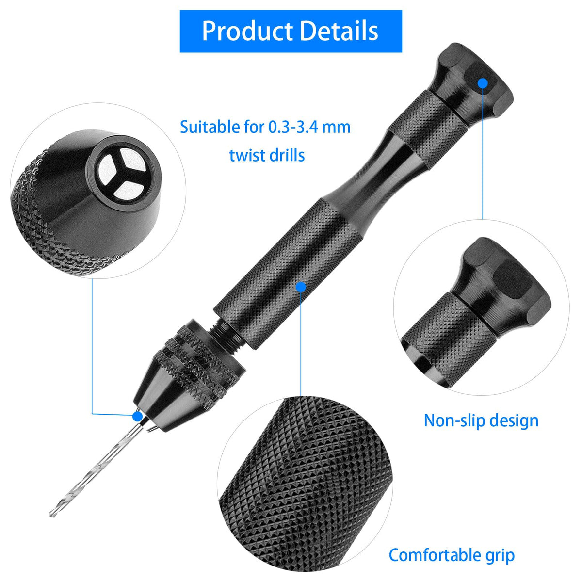 Discover the precision of the Pin Vise Hand Drill Set, ideal for intricate tasks. Elevate your craftsmanship with Curat Cart.