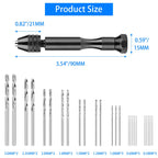 Premium Pin Vise Hand Drill Set with precision bits, 100% Authentic and available at Curat Cart in India.